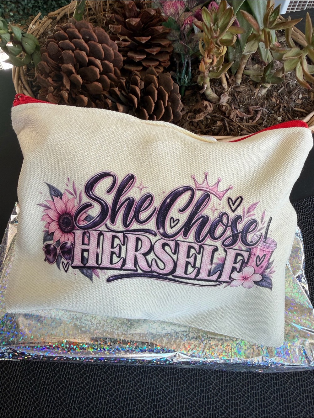 She Chose Herself Zipper Pouch